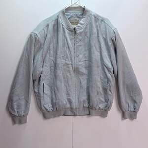 Scandia Woods Vintage Silk Pleated Bomber Jacket Size Large